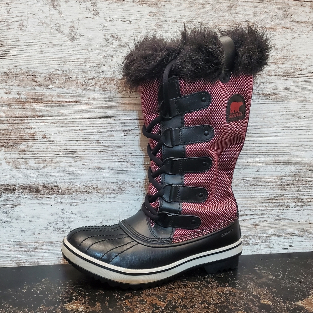Womens Sorel Tofino Tall Winter Boots Sz 6 Used NL2013 987 Pac Snow Insulated